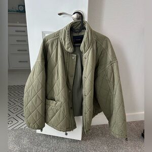 Lucky Brand Women's Quilted Green Puffer Jacket